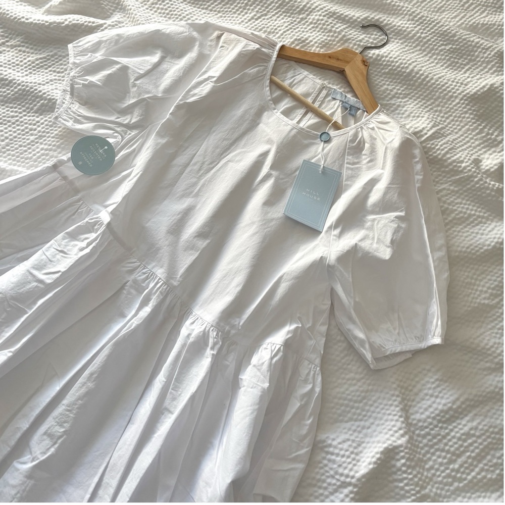 Hill House White Poplin Peplum Top - Picture 4 of 8